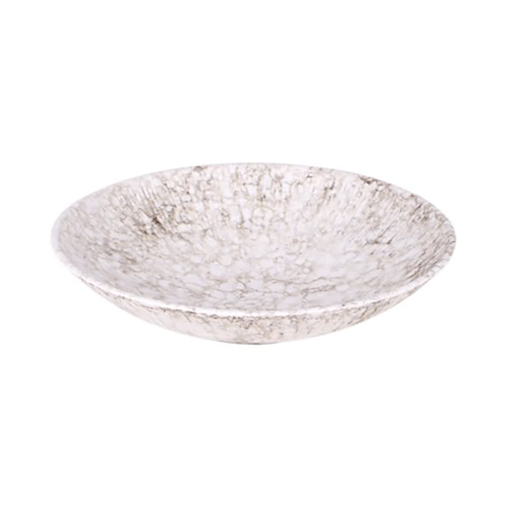701-B383120BRM 86 oz Round Melamine Bowl, Brown Marble