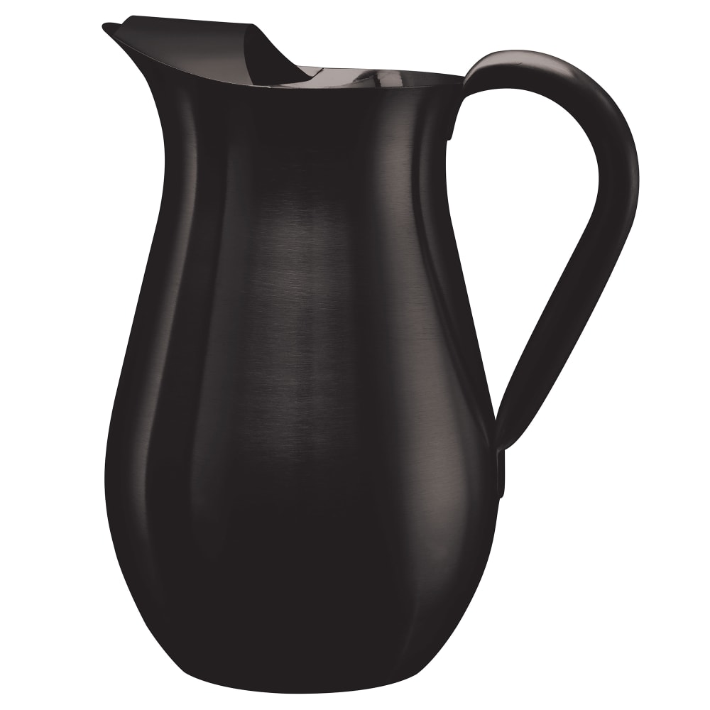 Service Ideas WPB2BSBX 67 3/5 oz Stainless Steel Pitcher w/ Ice Guard, Black Onyx