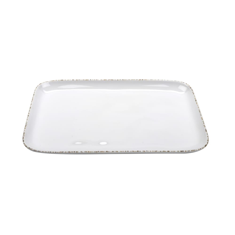 284-CS119UM 12 3/4" x 9 1/2" Rectangular Platter - Melamine, Cream