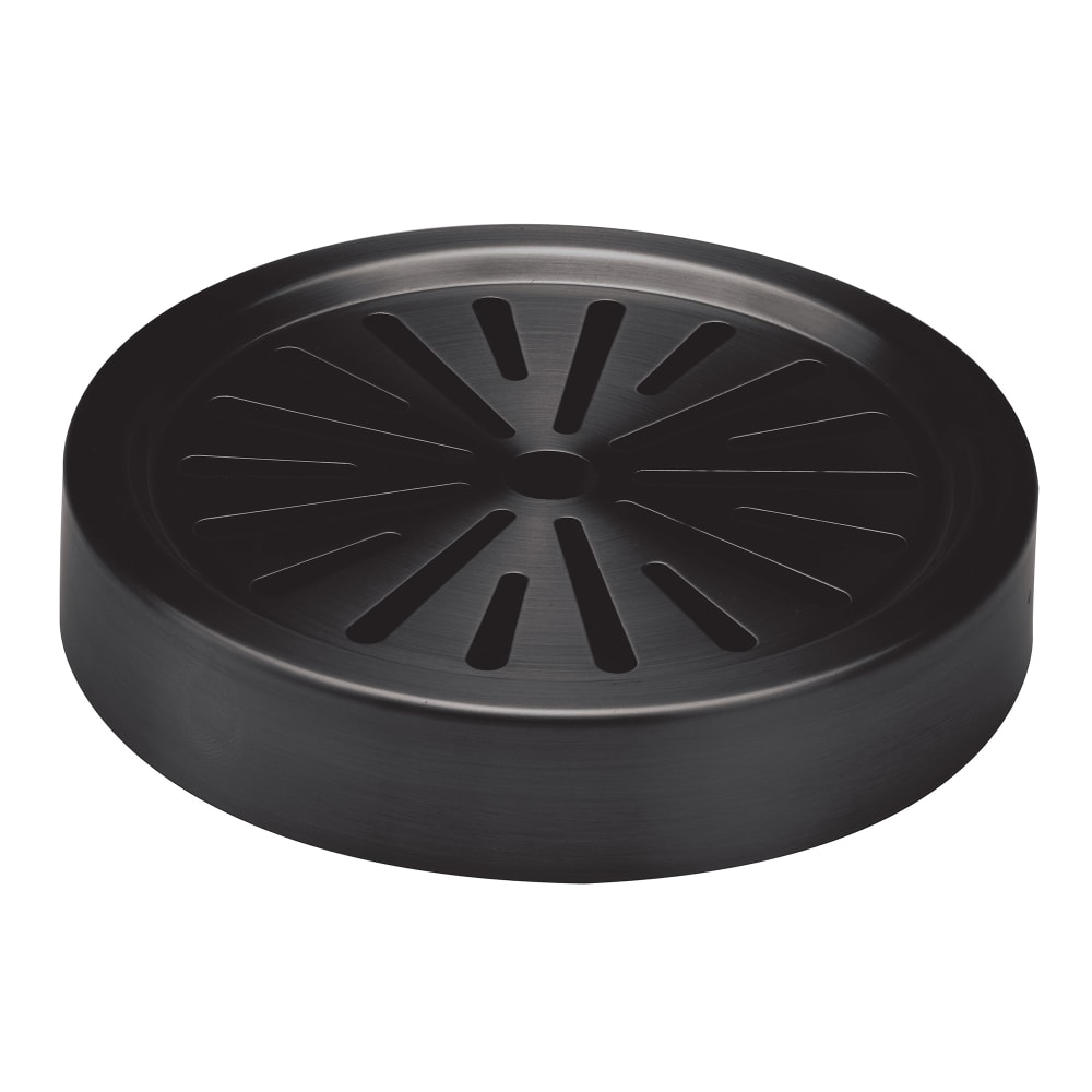 Service Ideas DT6BSBX 6" Round Drip Tray for CBDRT3BXSS - Stainless Steel, Black Onyx