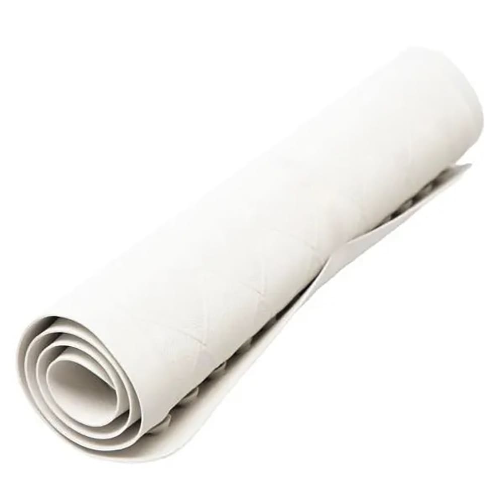 607-1628BMWH Bathmat w/ Suction Backing - 28" x 16", Rubber, White