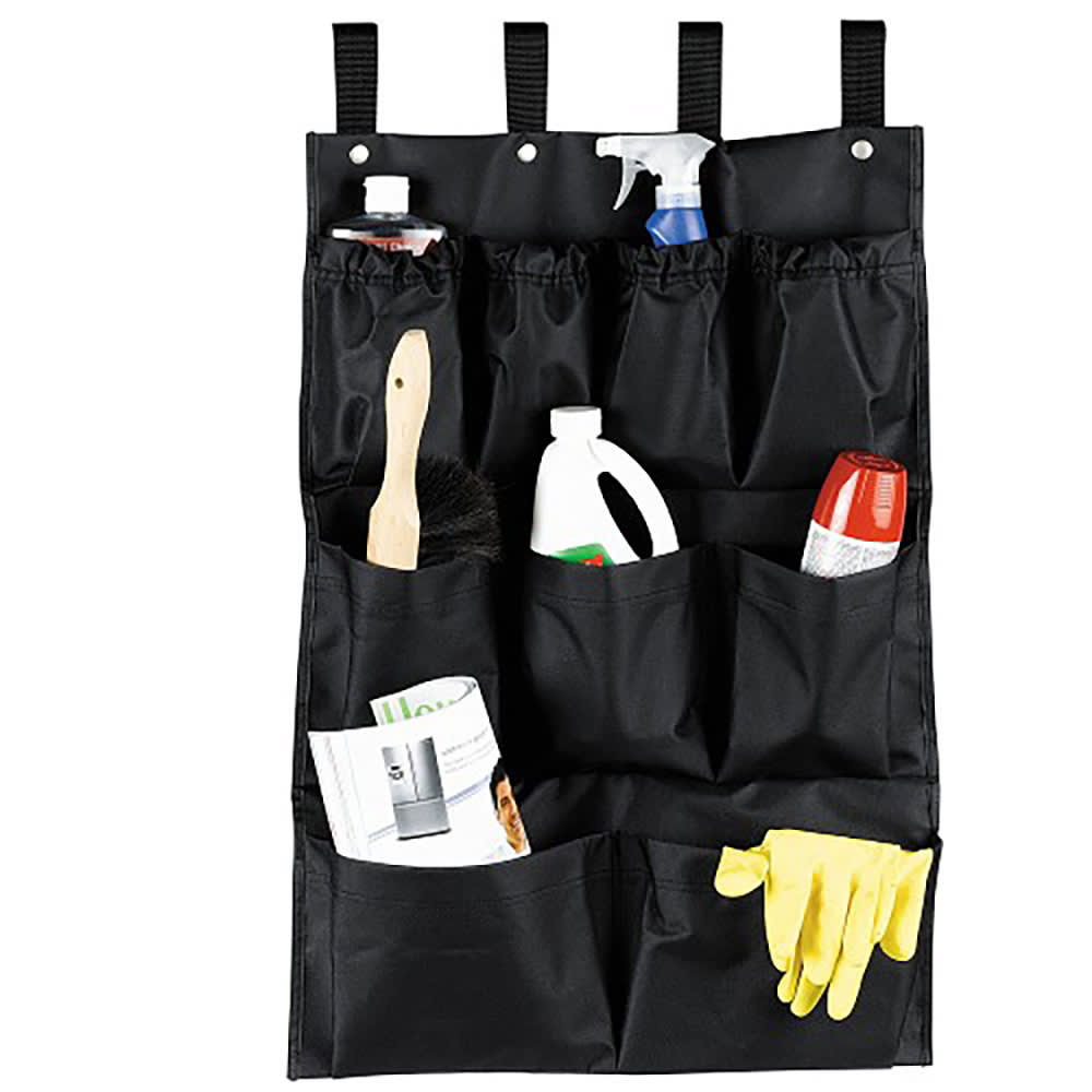 607-CB9BLK Deluxe Caddy Bag w/ 9 Pockets - Polyester, Black