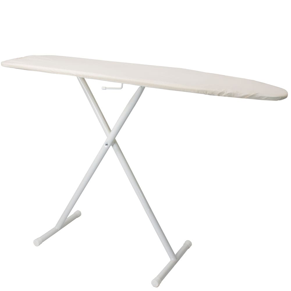 607-IHBCDSF11 Full Size Ironing Board w/ Light Khaki Cotton Cover - 53"L x 14"W x 36&qu...