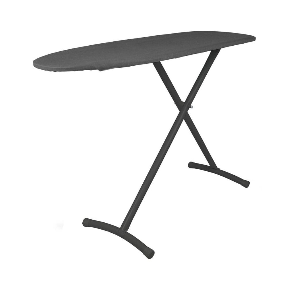 607-IBCL4821 Compact Ironing Board w/ Charcoal Cotton Cover - 48"L x 14"W x 36"H,...