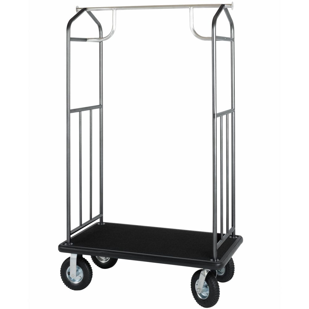 607-XDBCPC016 Luggage Cart w/ Carpeted Deck - 43"L x 25"W x 73"H, Hammerstone
