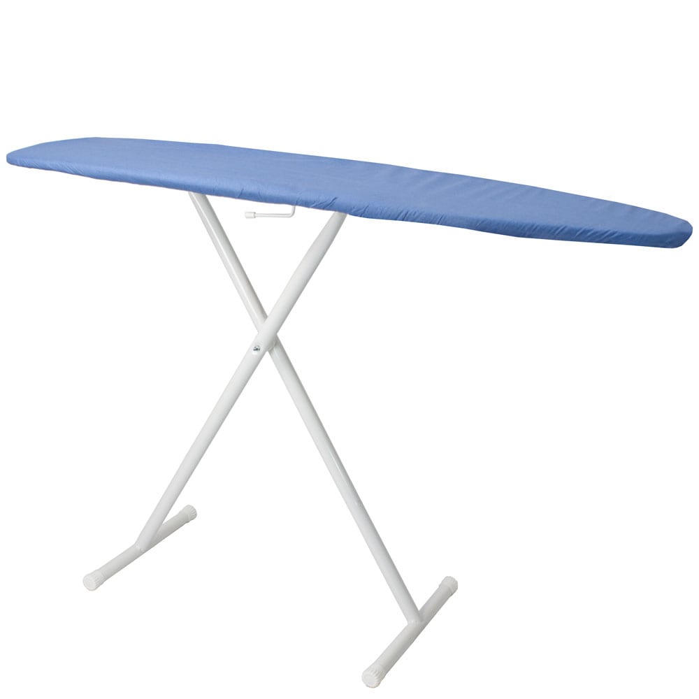 607-IBTACDSF02 Full Size Ironing Board w/ Blue Cotton Cover - 53"L x 14"W x 36"H,...