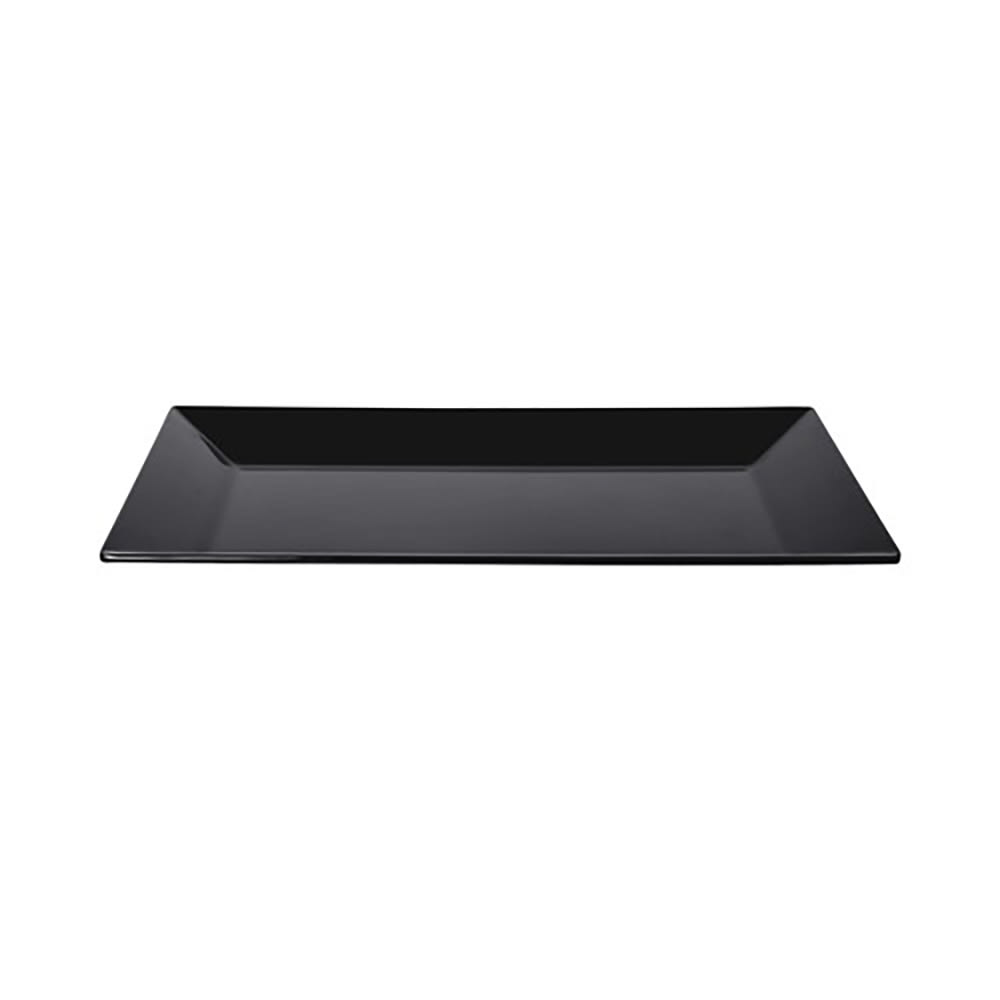 701-M1018RCB 18 3/8" x 10" Rectangular Wave Platter - Melamine, Black