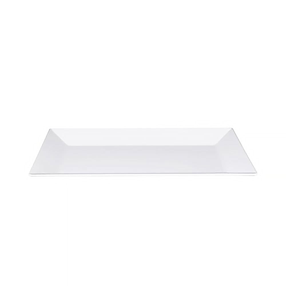 701-M1018RCNW 18 3/8" x 10" Rectangular Stratus Trays Platter - Melamine, White