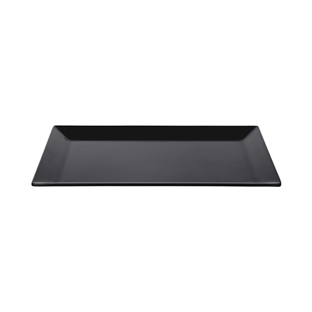 701-M914RCB 13 3/4" x 9" Rectangular Wave Platter - Melamine, Black