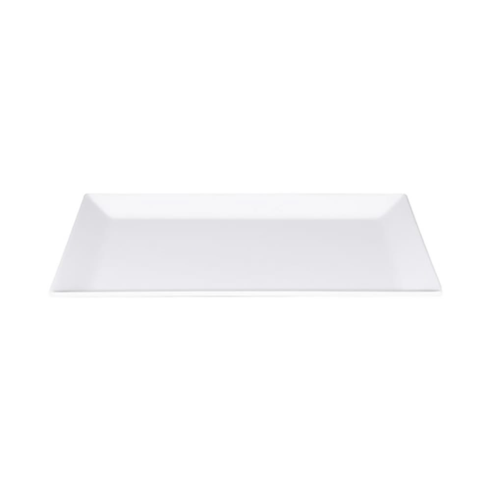701-M914RCNW 13 3/4" x 9" Rectangular Stratus Trays Platter - Melamine, White