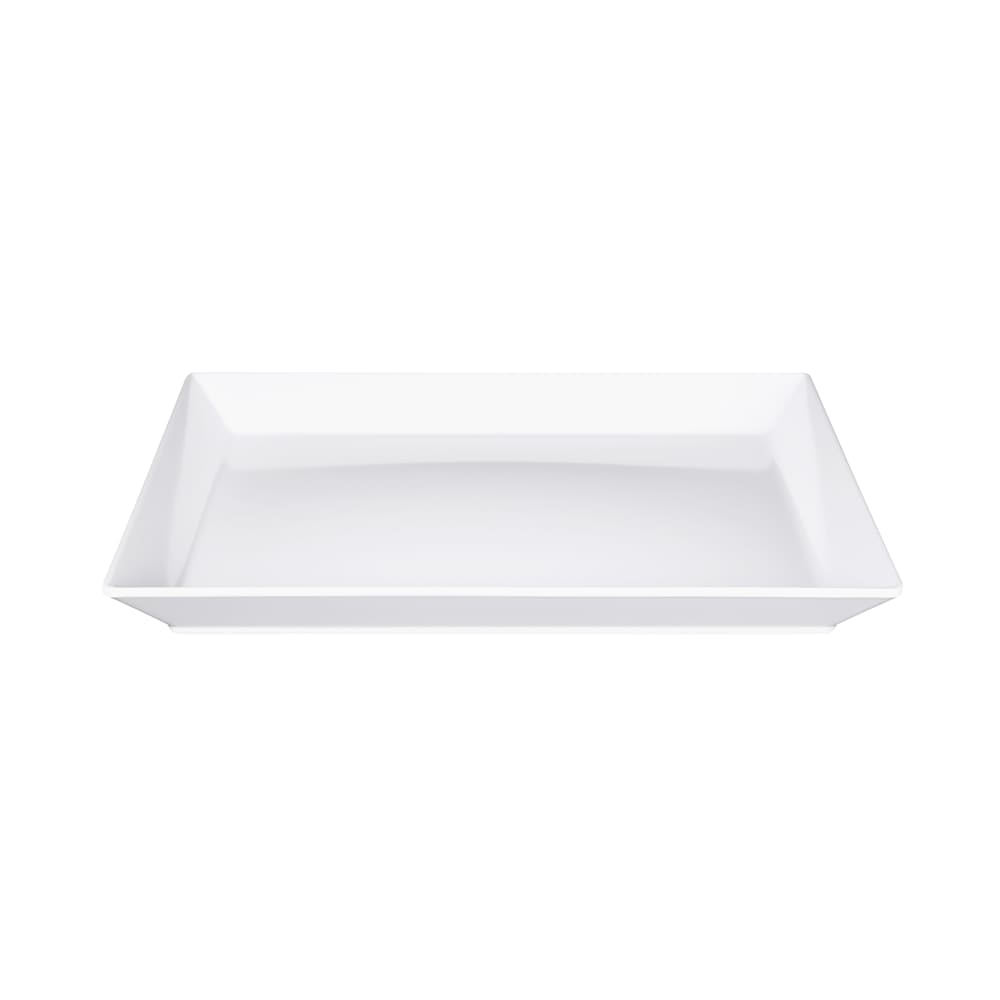 701-M1512BW 15" x 12" Rectangular Stratus Trays Serving Platter - Melamine, White