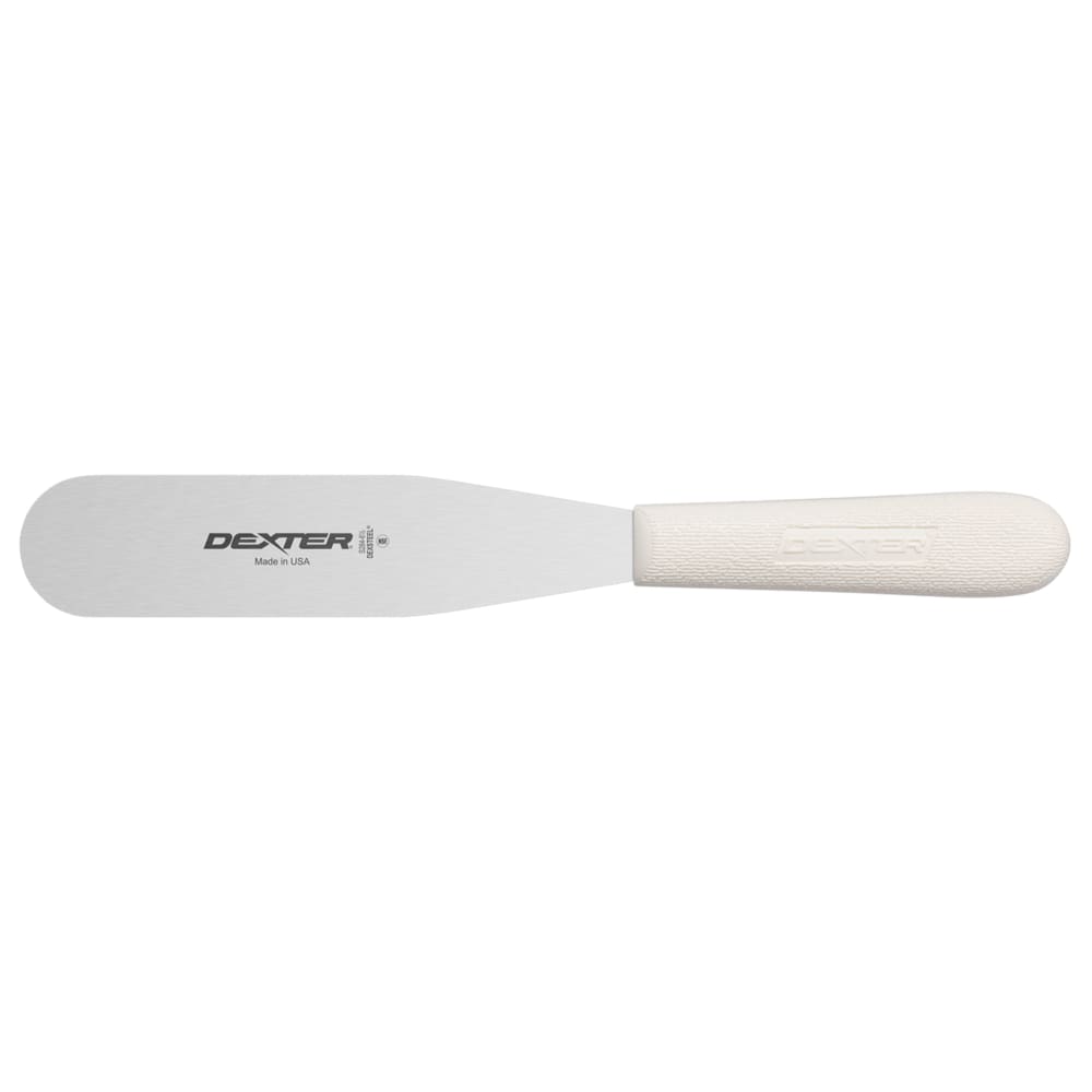 Dexter Russell S284-61/2PCP 19803 SANI-SAFE® 6 1/2 Frosting Spatula w/  Polypropylene White Handle, Stainless Steel