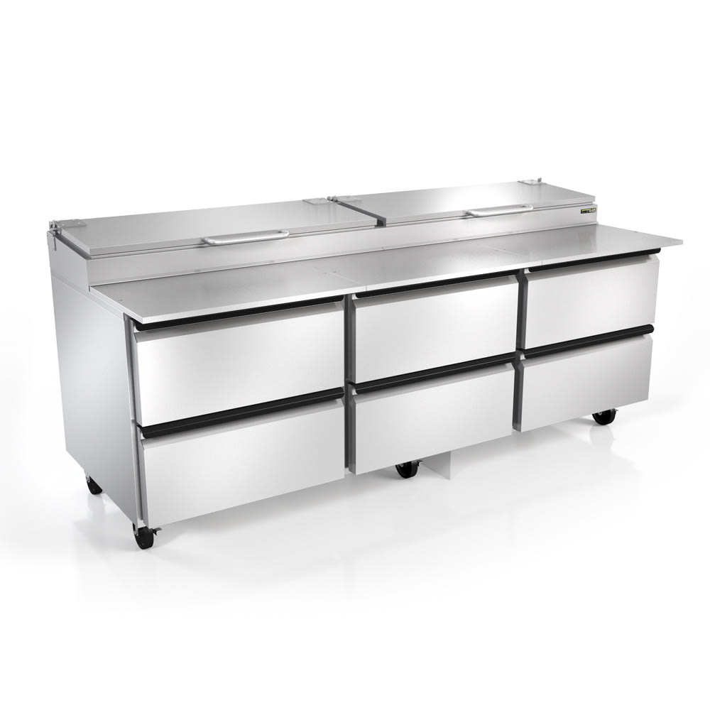 086-SKPZ92EDUS1 92" Pizza Prep Table w/ Refrigerated Base, 115v