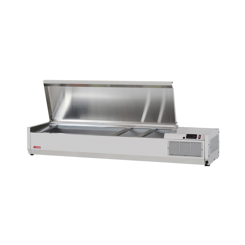 083-CTST1500GN 60 1/4" E-Line Countertop Refrigerated Prep Rail w/ Sneeze Guard
