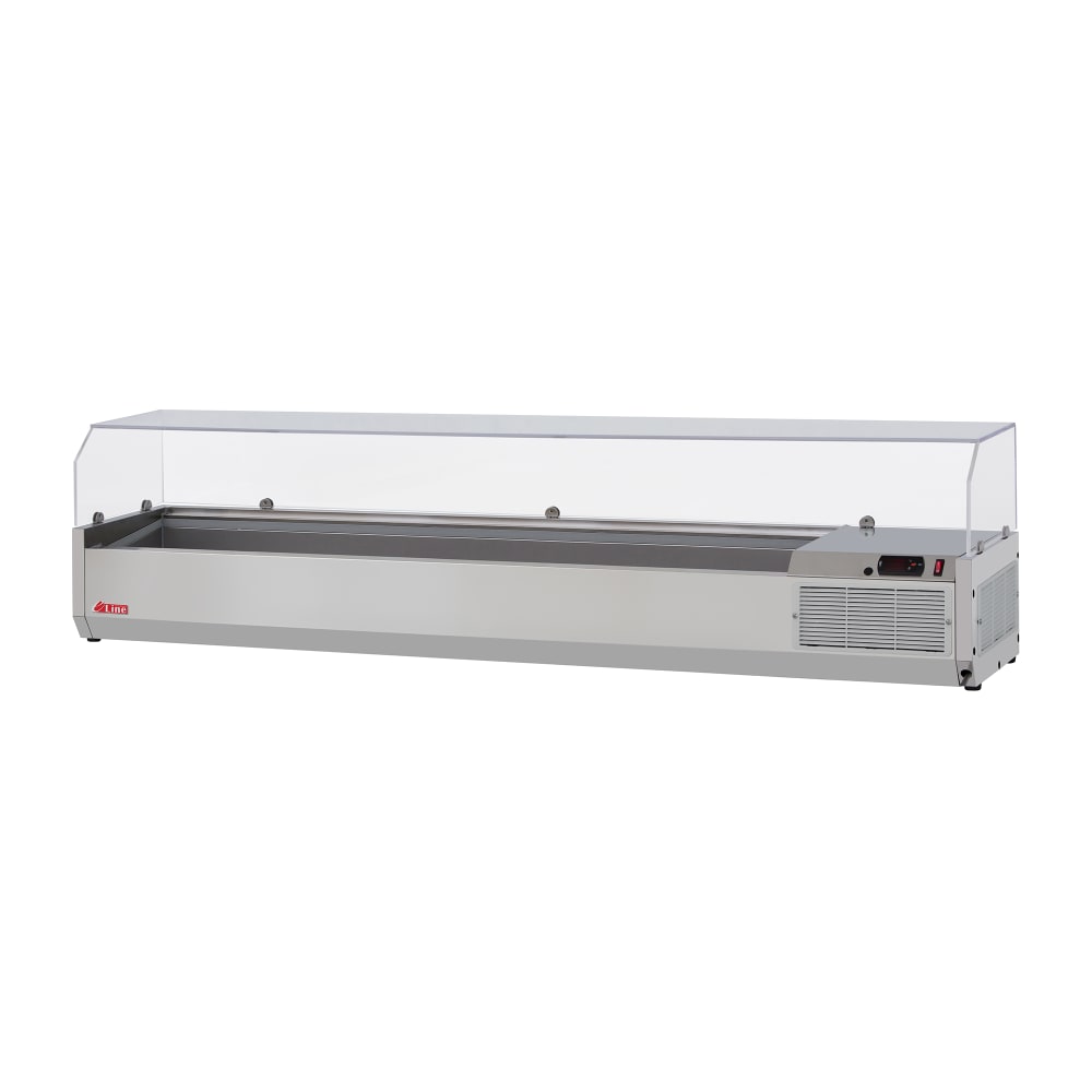 083-CTST1800GN 72" E-Line Countertop Refrigerated Prep Rail w/ Sneeze Guard