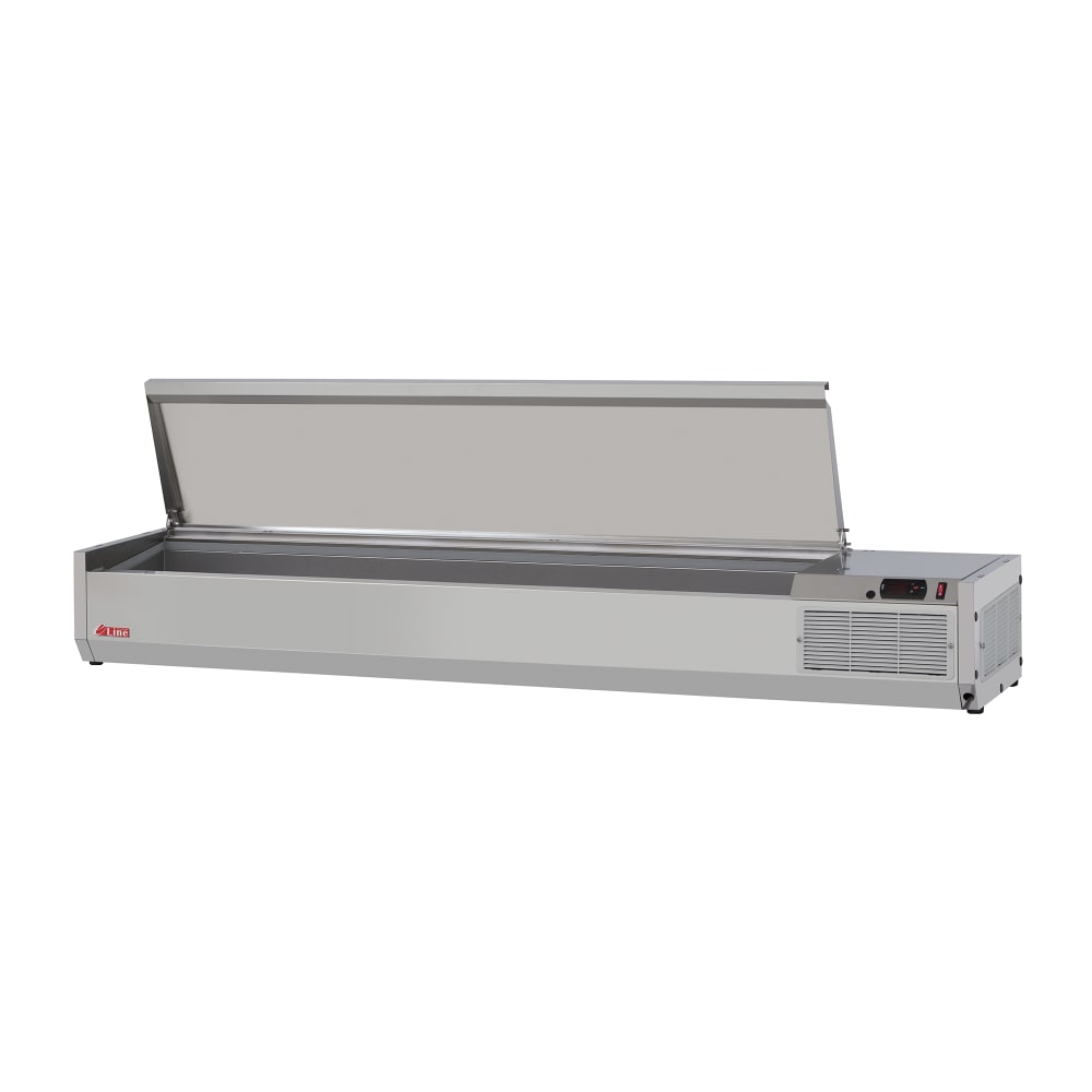 083-CTST1800N 72" E-Line Countertop Refrigerated Prep Rail - Hinged Lid