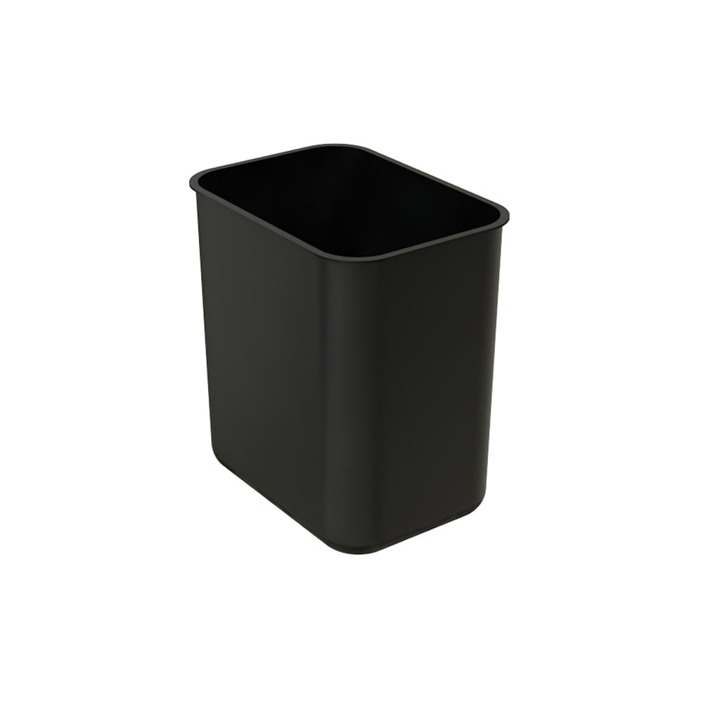 001-MF222 Waste Basket for Utility Carts - 14 3/8"W x 10 3/8"D x 15 3/8"H, Black
