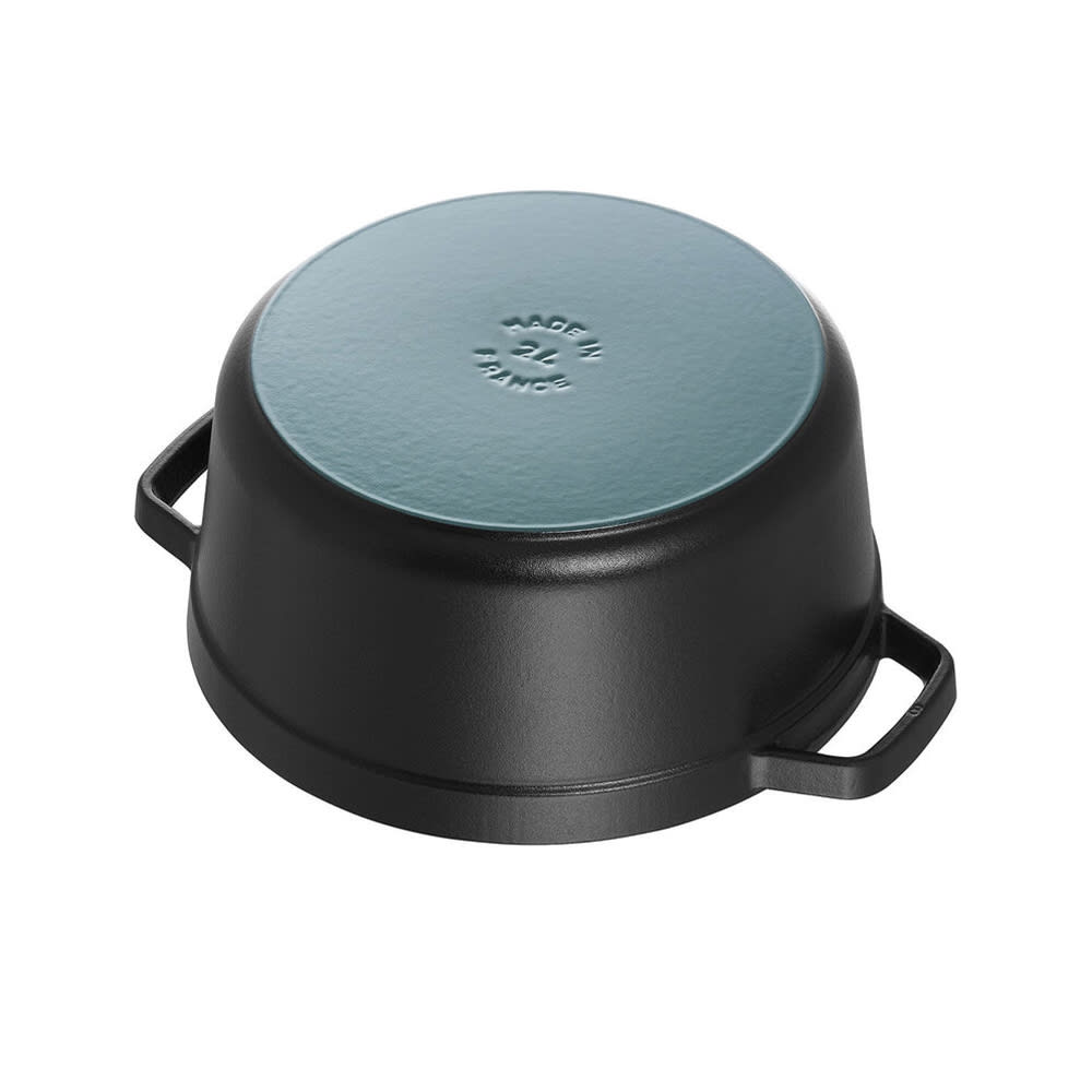 Staub 13 1/4 qt Enameled Cast Iron Cocotte w/ Lid, Black Matte