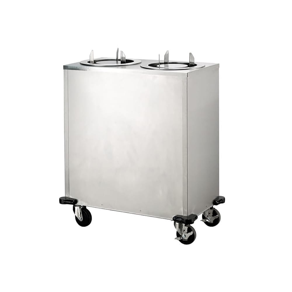121-915 26 1/8" Mobile Dish Dispenser w/ (2) Columns, Stainless