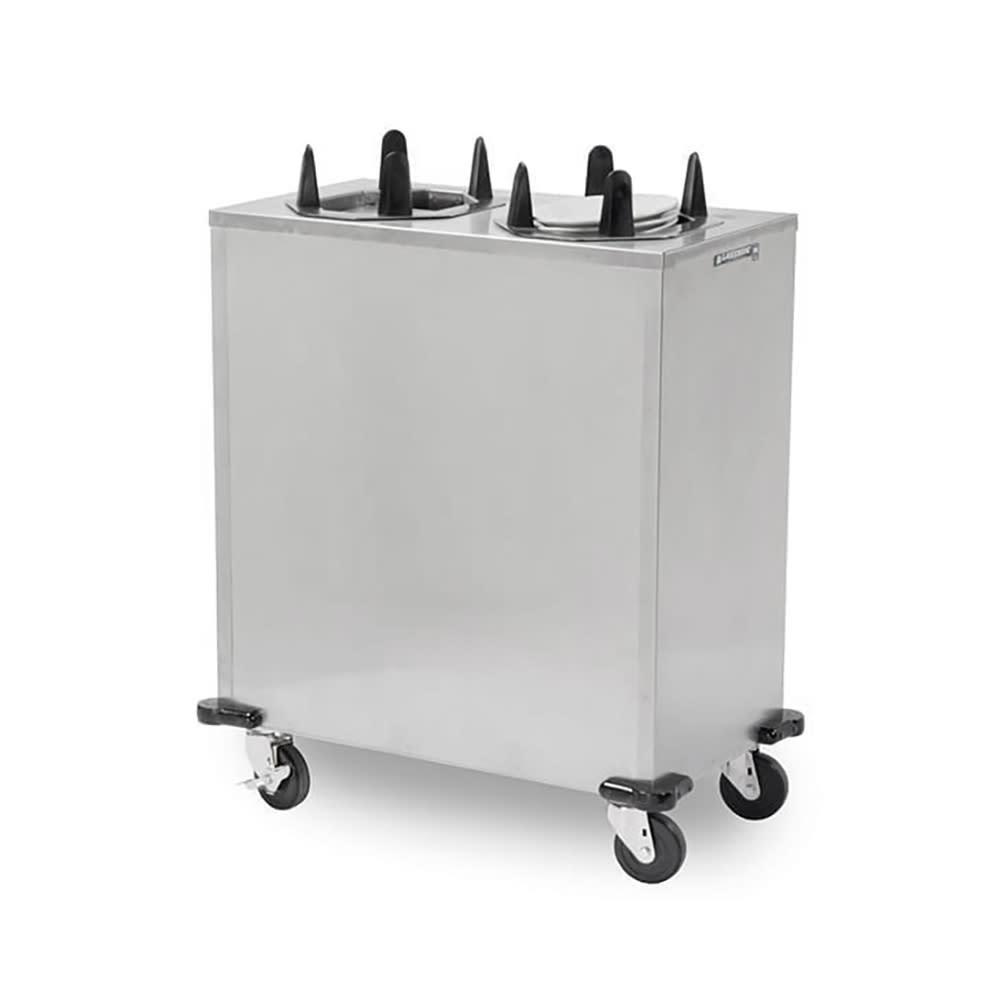121-V5214 40 1/2" Mobile Dish Dispenser for Oval Platters w/ (2) Columns, Stainless