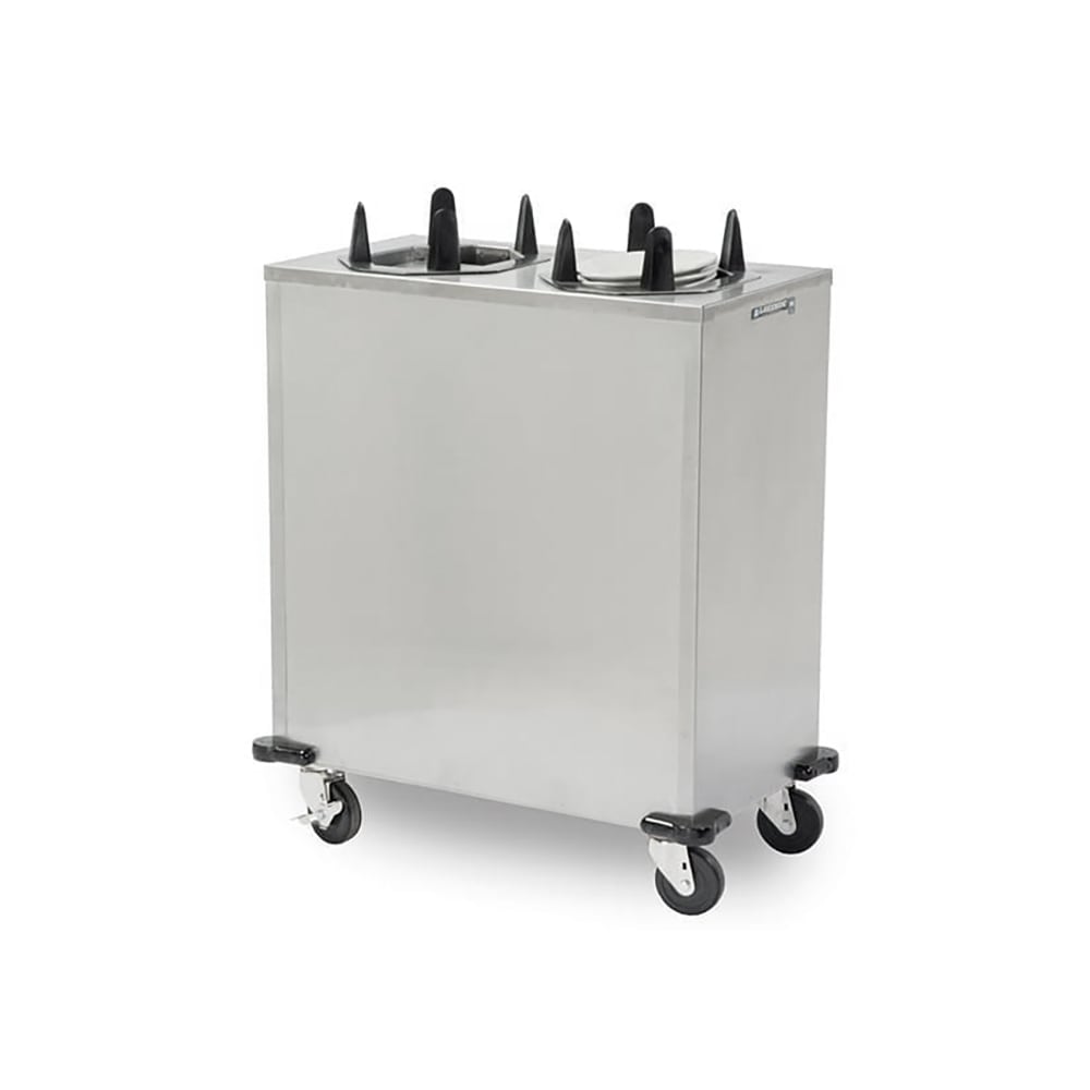 121-V6211 36 1/2" Heated Mobile Dish Dispenser for Oval Platters w/ (2) Columns - Stainless,...