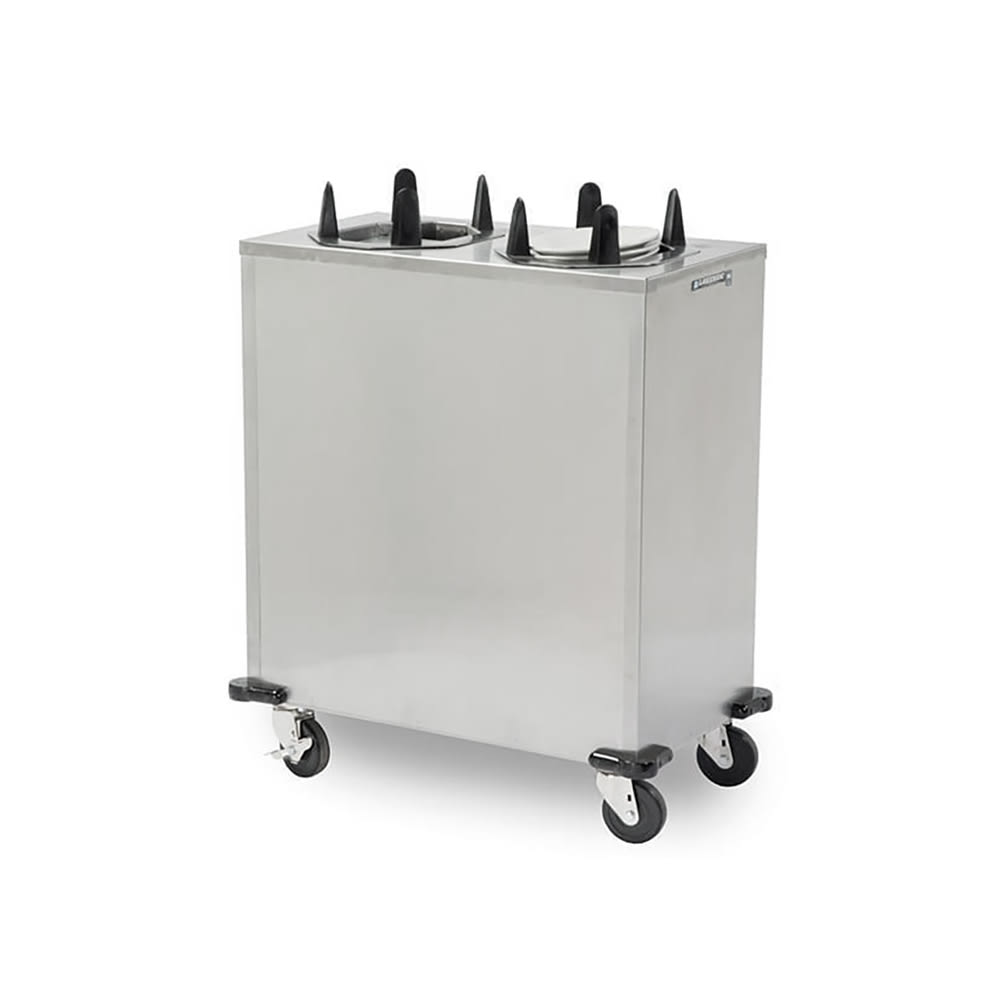121-V6212 36 1/2" Heated Mobile Dish Dispenser for Oval Platters w/ (2) Columns - Stainless,...