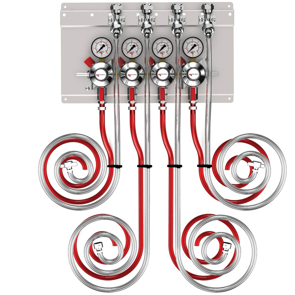 Micro Matic 83415PP Quadruple Gauge Secondary Regulator Panel Kit