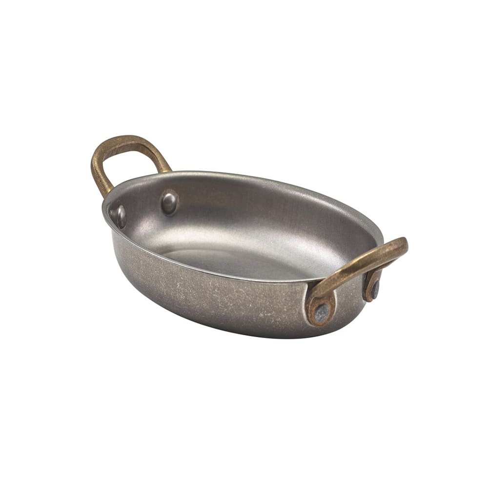 706-GWSSD16V 12 oz Oval Dish - Stainless Steel, Vintage Finish