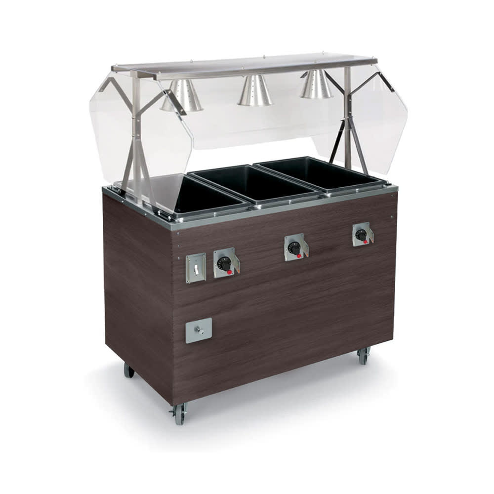 175-T389372 46" Hot Food Table w/ (3) Wells & Enclosed Base, 208 240v/1ph