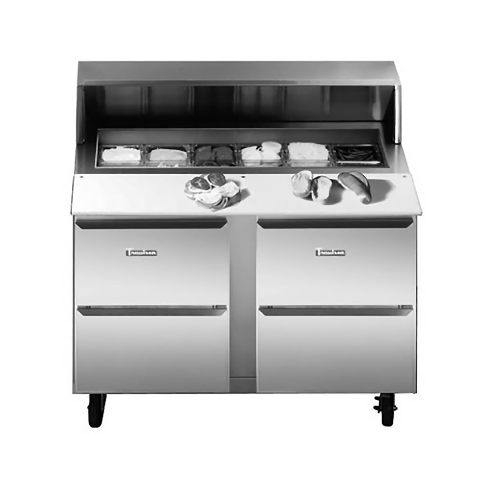 206-UPT6012DD 60" Dealer's Choice Sandwich/ Salad Prep Table w/ Refrigerated Base, 115v