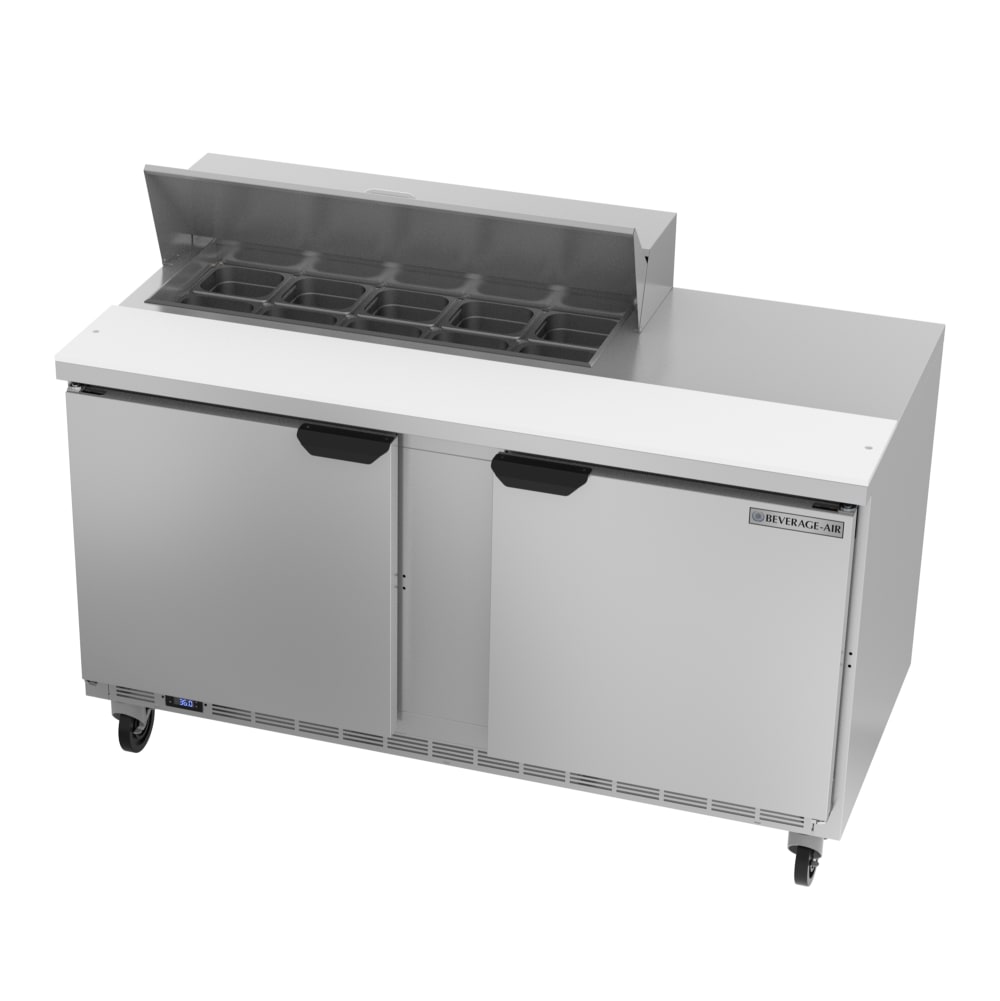 118-SPE60HC10 60" Hydrocarbon Series Sandwich/Salad Prep Table w/ Refrigerated Base, 115v