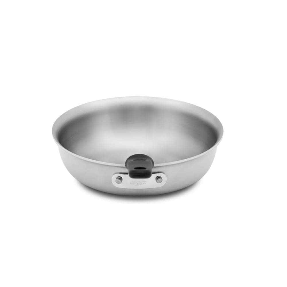 Vollrath Tribute 3 Qt. Tri-Ply Stainless Steel Saucier Pan with Black  Silicone Handle 722130