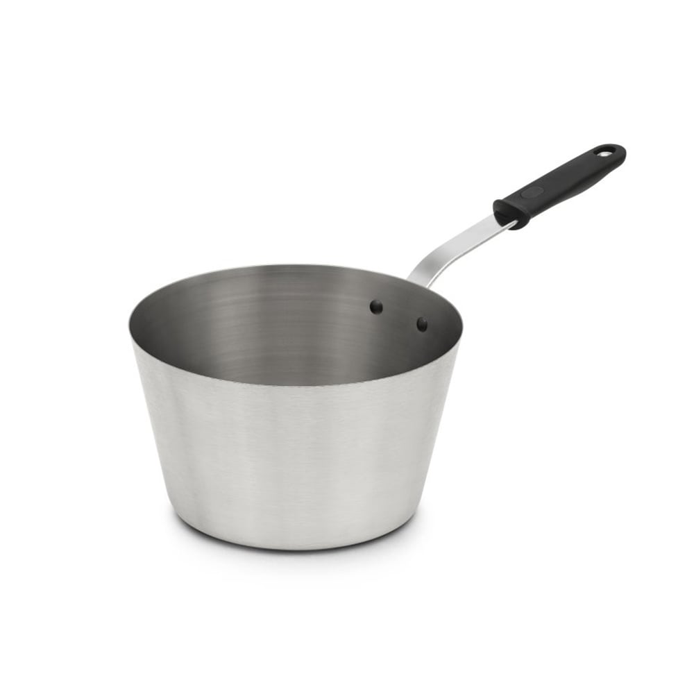 175-782155 5 1/2 qt Stainless Steel Tapered Saucepan w/ Solid Silicone Handle
