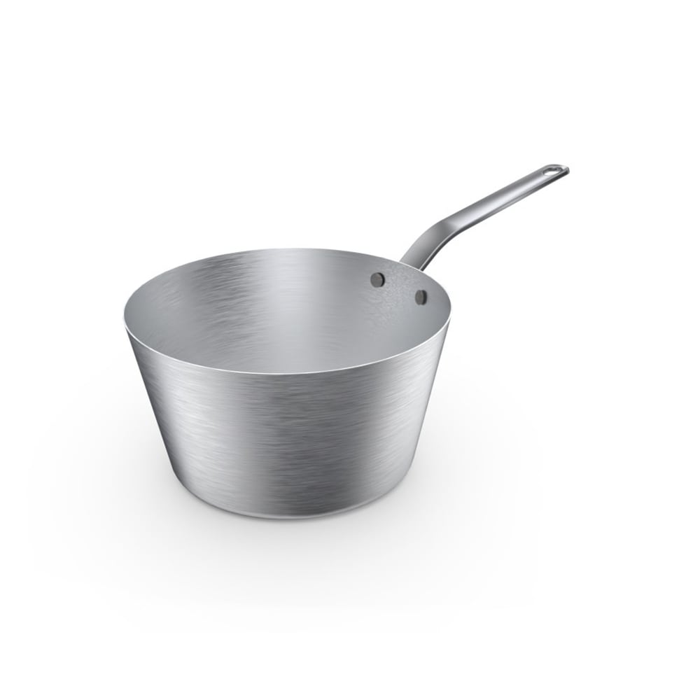 175-781155 5 1/2 qt Stainless Steel Tapered Saucepan w/ Solid Metal Handle