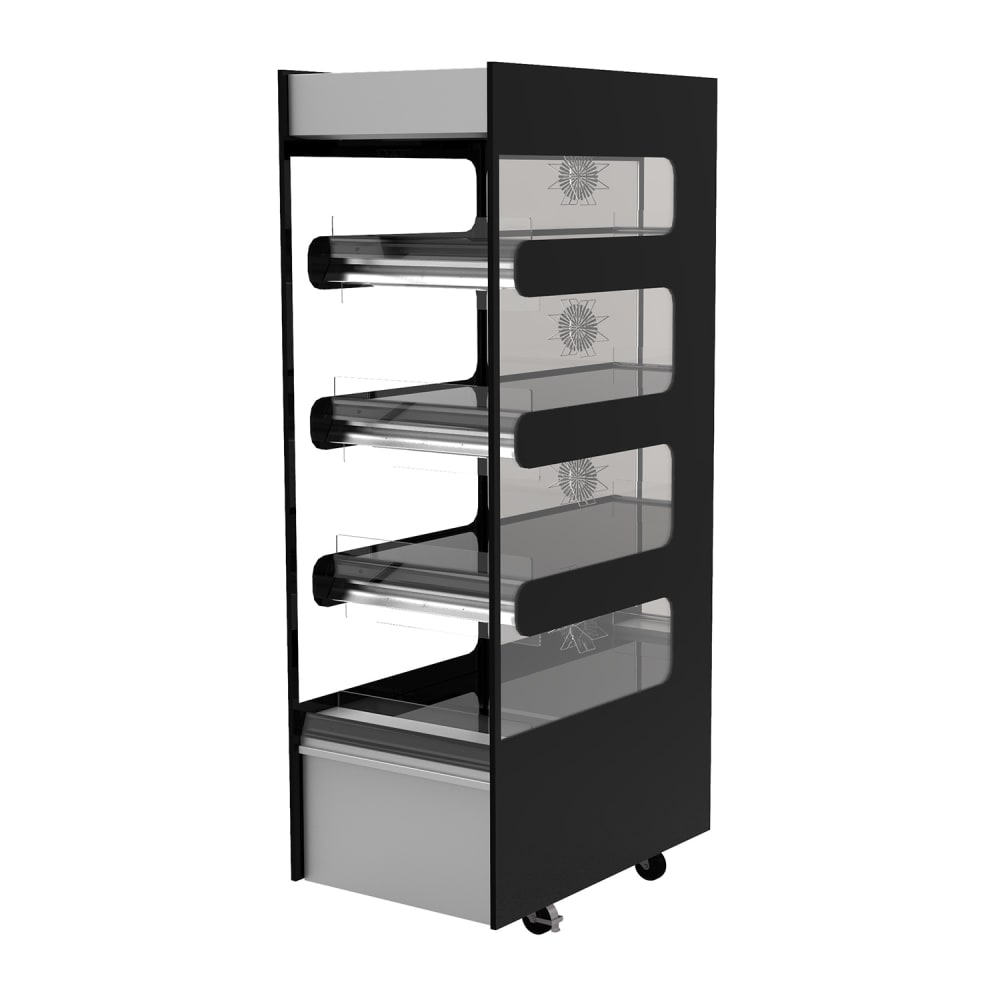 Flexeserve 4T-600 21 2/5" Self Service Floor Model Heated Display Case - (4) Shelves, 208v