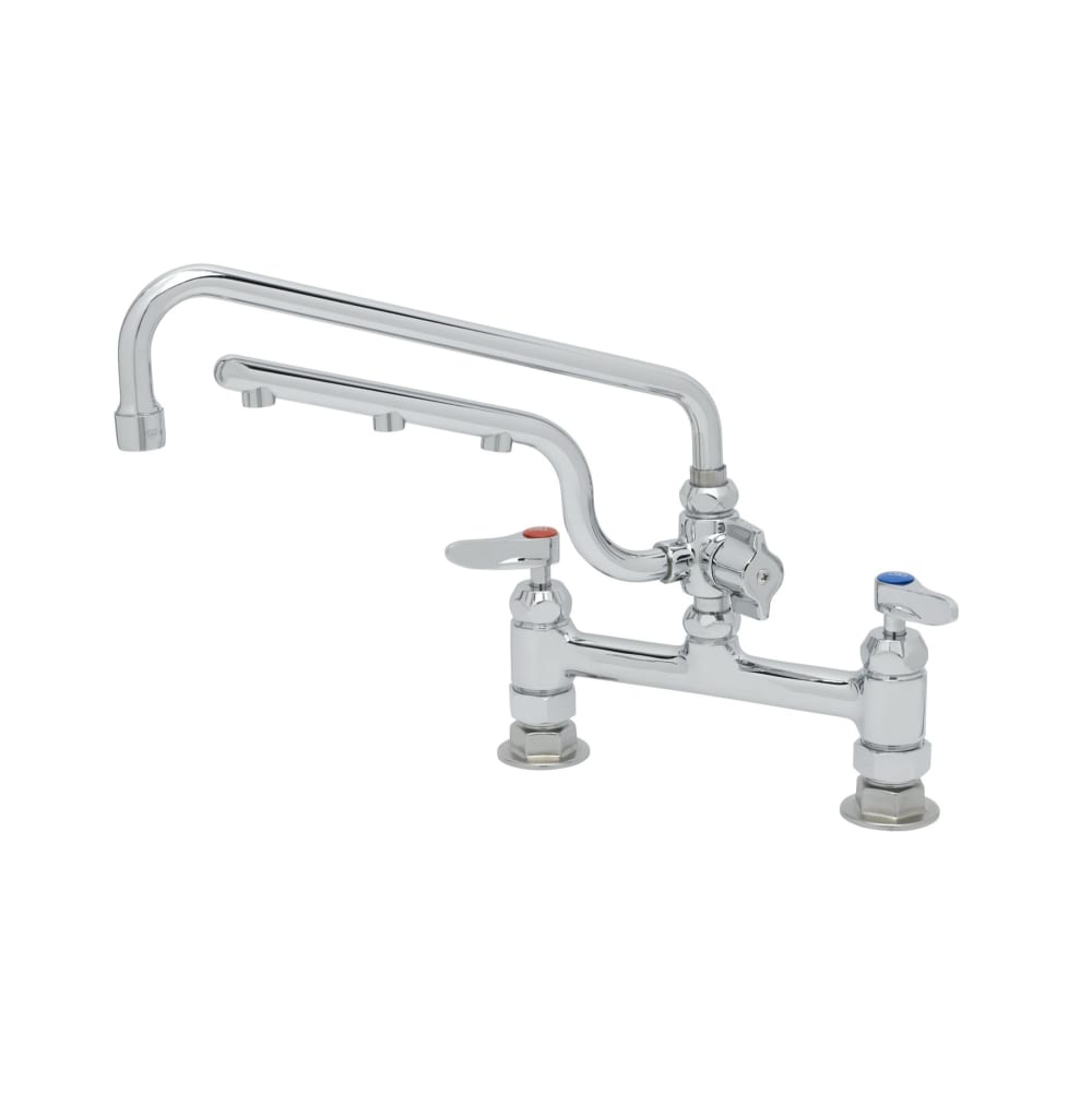 064-B0221U12CR Deck Mount Faucet - 12" Swing Spout, 10" Spray Arm