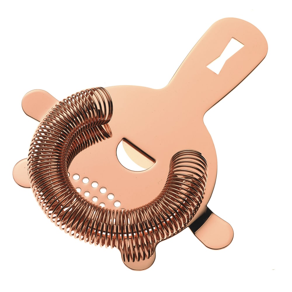 132-M37071CP 4 Prong Bar Strainer - Stainless Steel, Copper Finish