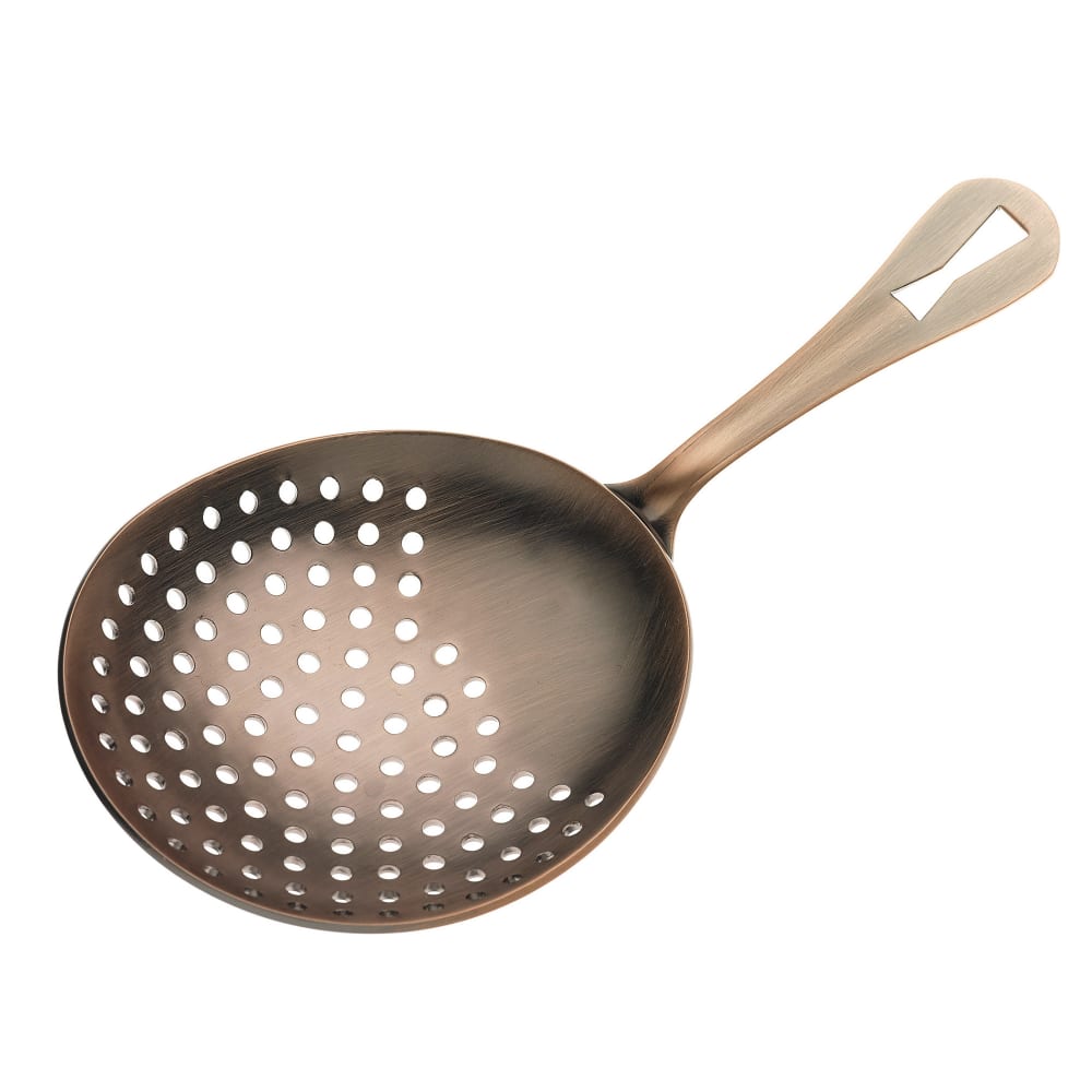 132-M37028ACP 6 1/2" Julep Strainer, Antique Copper