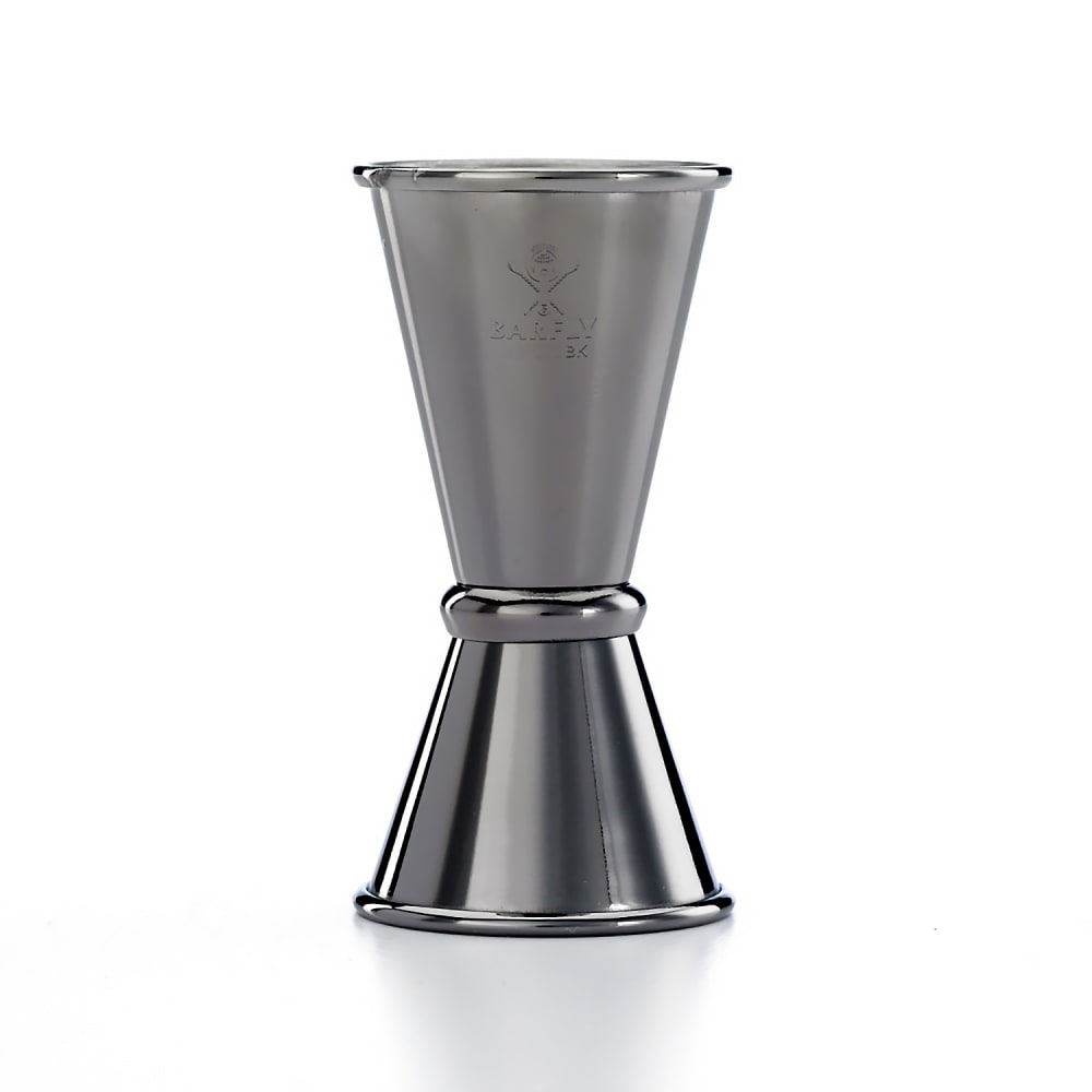 132-M37000BK Double Japanese Style Jigger - 1/2 oz & 3/4 oz, Gun Metal Black