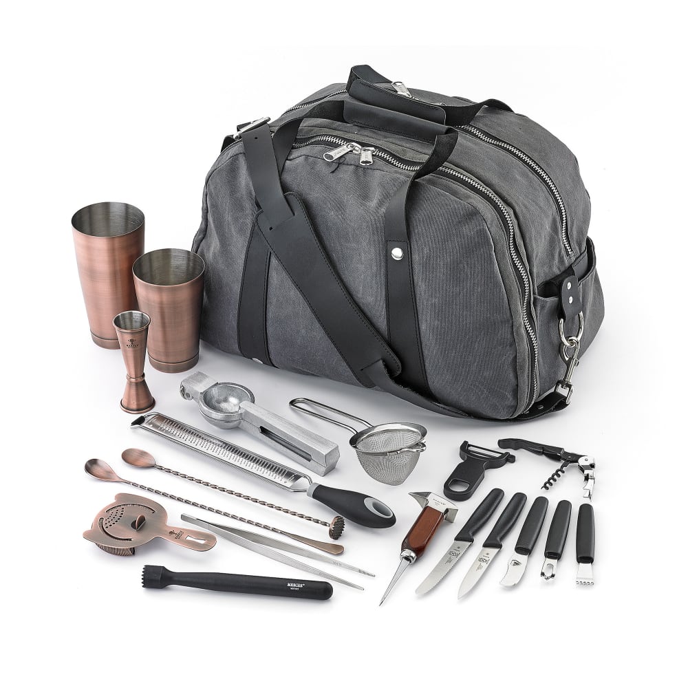 Barfly M37103ACP 18Piece Cocktail Mixing Set Antique Copper