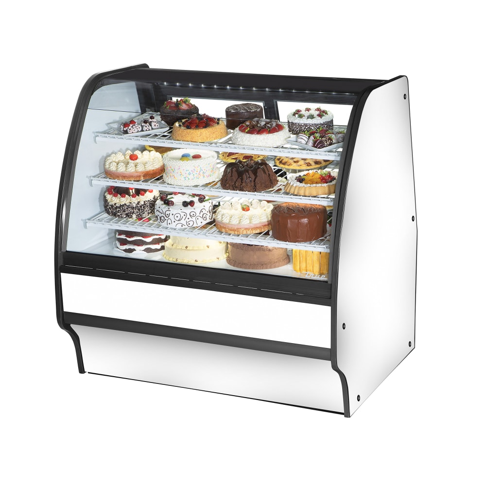 598-TGMR48SCSCWW 48 1/4" Full Service Bakery Case w/ Curved Glass - (4) Levels, 115v