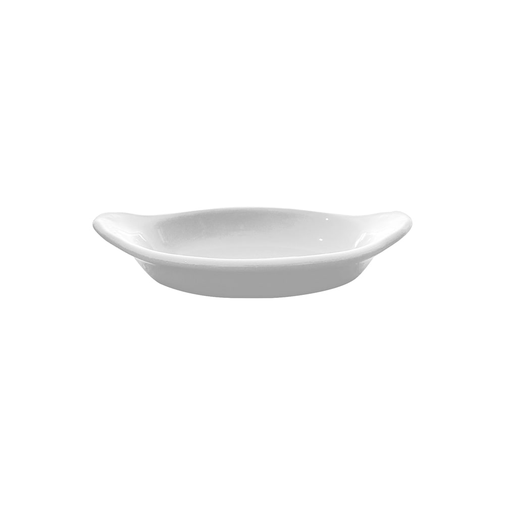 355-5270ABWA 8 oz Oval Rarebit/Au Gratin Dish - 8 1/4" x 4 1/4", Bright White