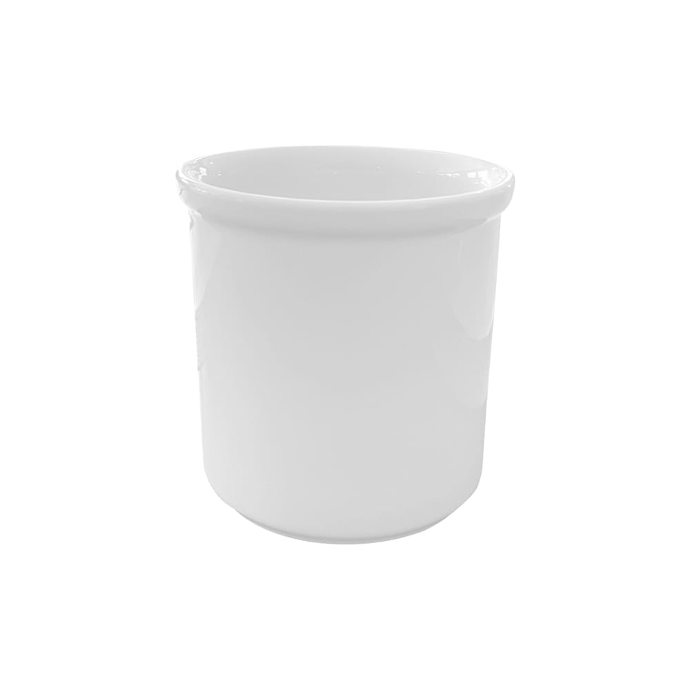 355-3020AWHA Round 64 oz Condiment Jar - White