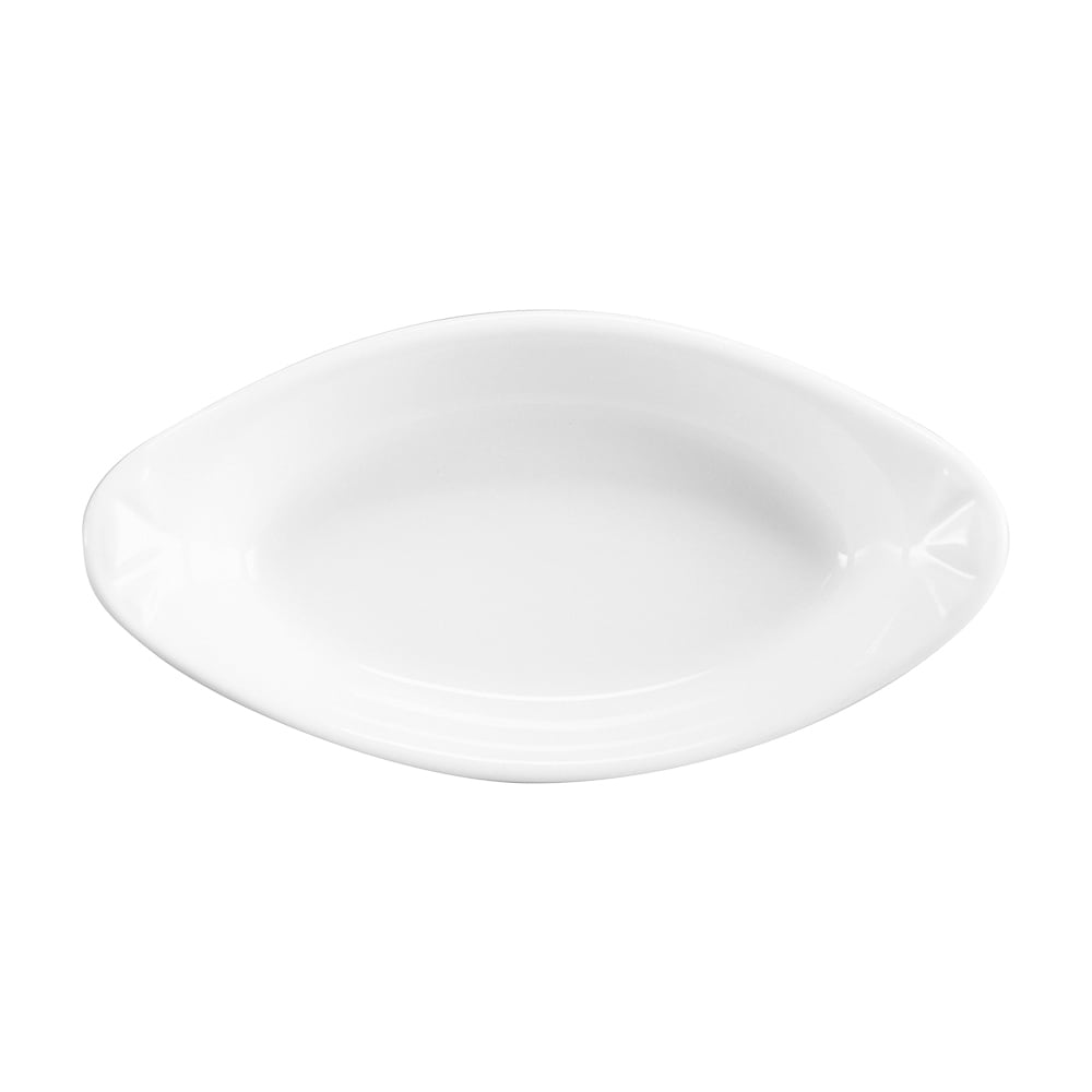 355-45340AWHA 8 oz Oval Rarebit/Au Gratin Dish - 8 1/4" x 4 1/4", White