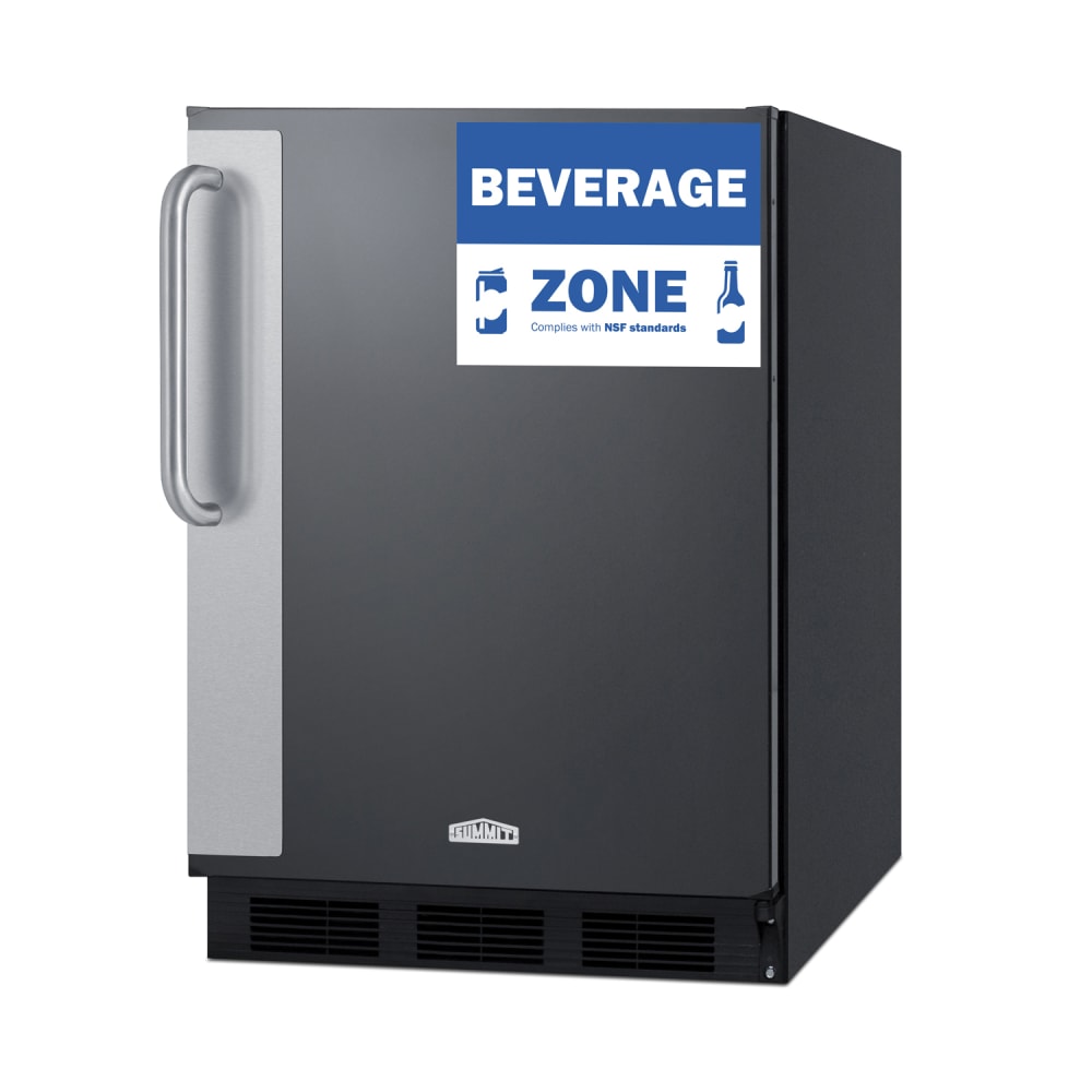 Summit FF6BK7BZ 24 W Undercounter Refrigerator w/ (1) Section & (1) Door, 115v