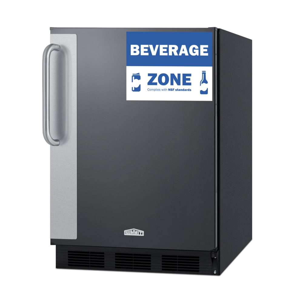 Summit FF6BK7BZADA 24 W Undercounter Refrigerator w/ (1) Section & (1) Door, 115v