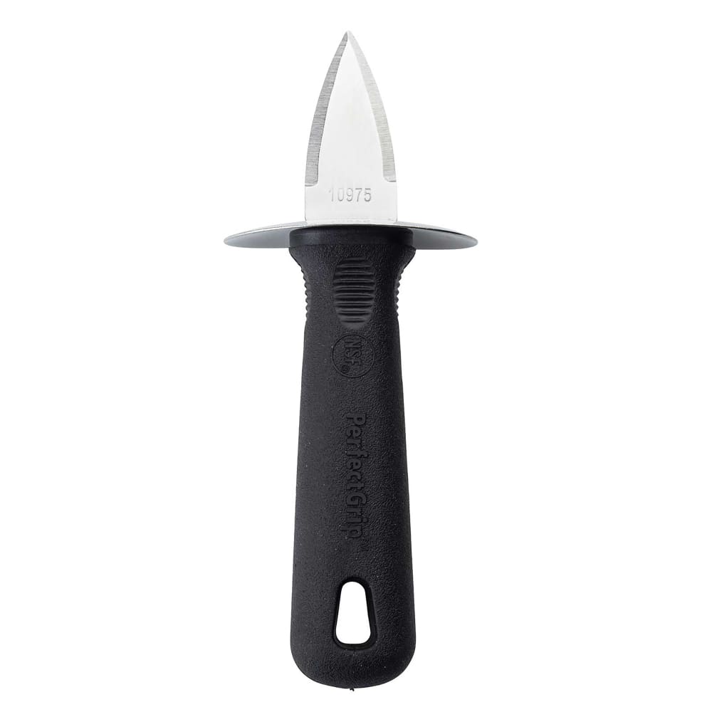 229-10975 1 3/4" Oyster Knife w/ Ergonomic Soft Grip Handle, Black