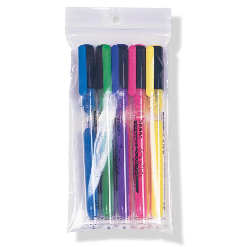 909-F40810H Zipper Seal Top Bag with Hang Hole- 8"L x 8"W, 4 mil LDPE, Clear