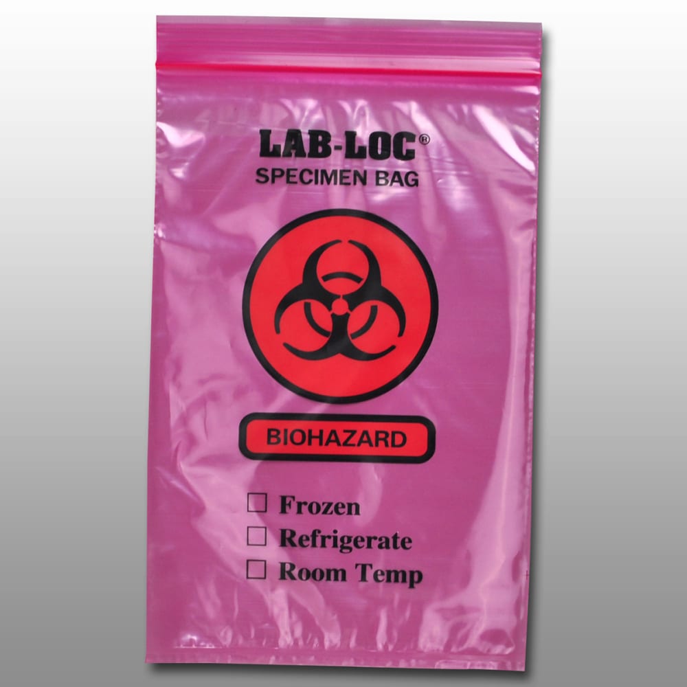 Reclosable 3-Wall Specimen Transfer Bag (Biohazard) 6 X 9 2
