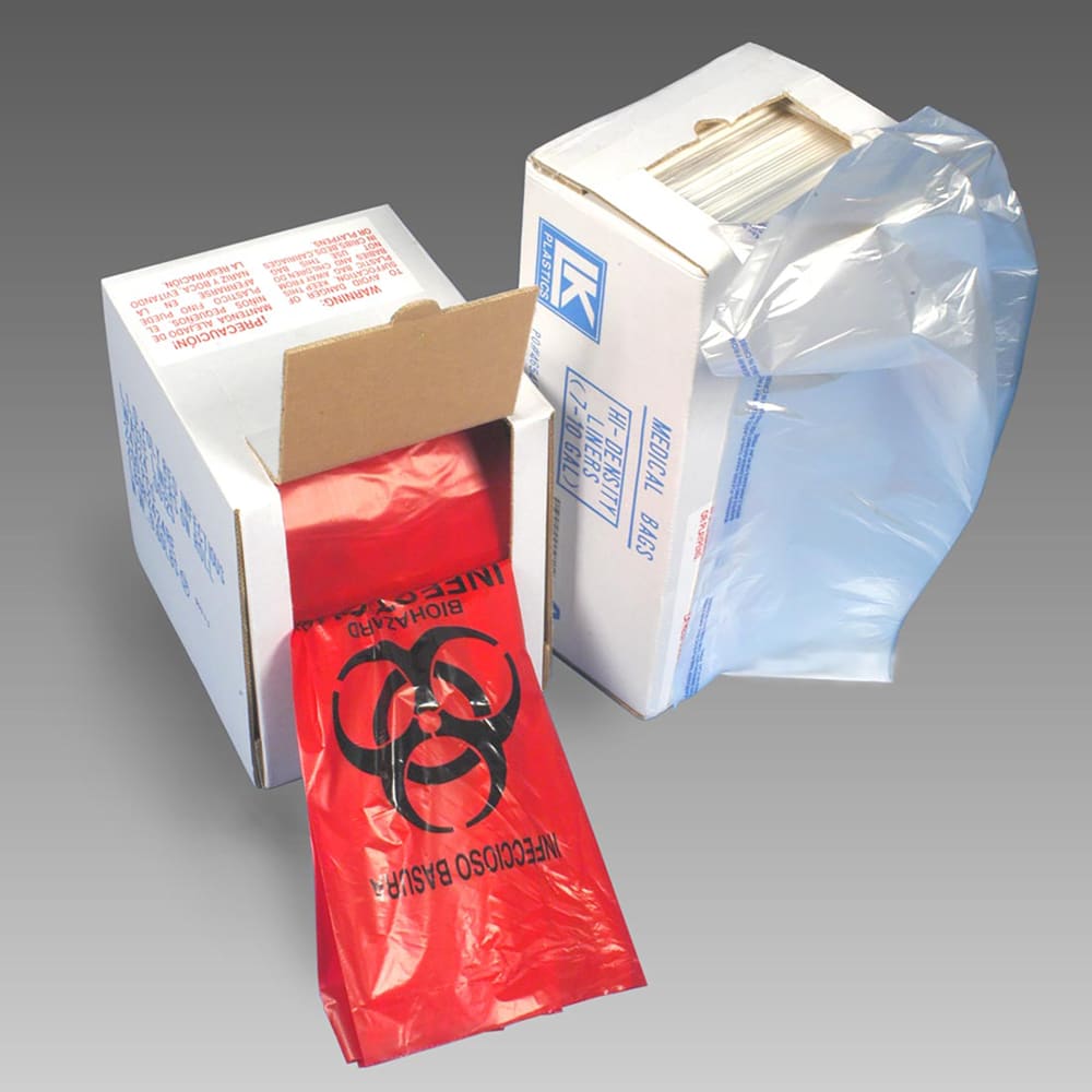 909-LBOR3036RE Liner Bags for Biohazard Waste Cans - 36"L x 30"W, 1.5 mil LDPE, Red